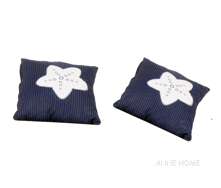 AB902 Anne Home - Blue Pillow  White Star  Set of 2 AB002L00.jpg
