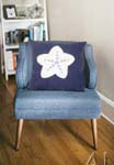 AB902 Anne Home - Blue Pillow  White Star  Set of 2 