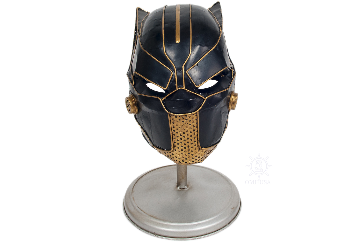 AJ097 Black Panther Helmet Metal Handmade AJ097L01.jpg