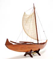 B012 Wooden Model Hawaiian Canoe 