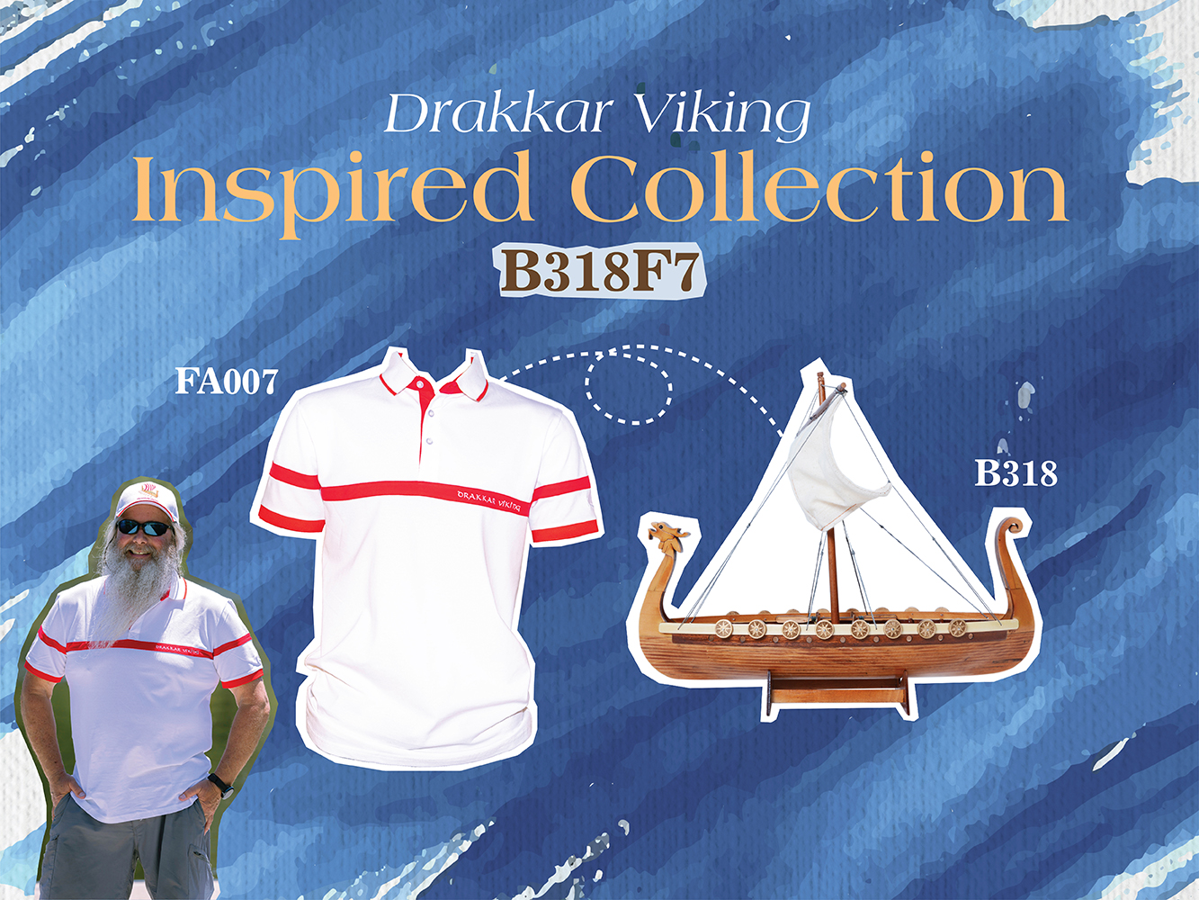 B318F7 Drakkar Viking Combo: A Model and Polo Shirt Set B318F7L01.jpg