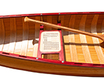 K033G Wooden Canoe with Ribs 16 Mahogany 