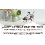 MS013 Asian Style Rickshaw Driver Card Holder 