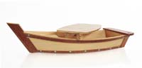 Q059 Wooden Sushi Boat Serving Tray Small 