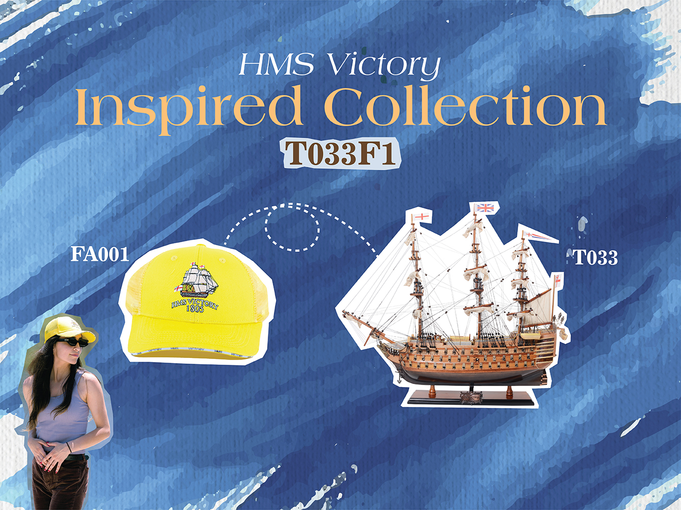 T033F1 Ultimate HMS Victory Combo: A Model Ship and Classic Hat T033F1L01.jpg