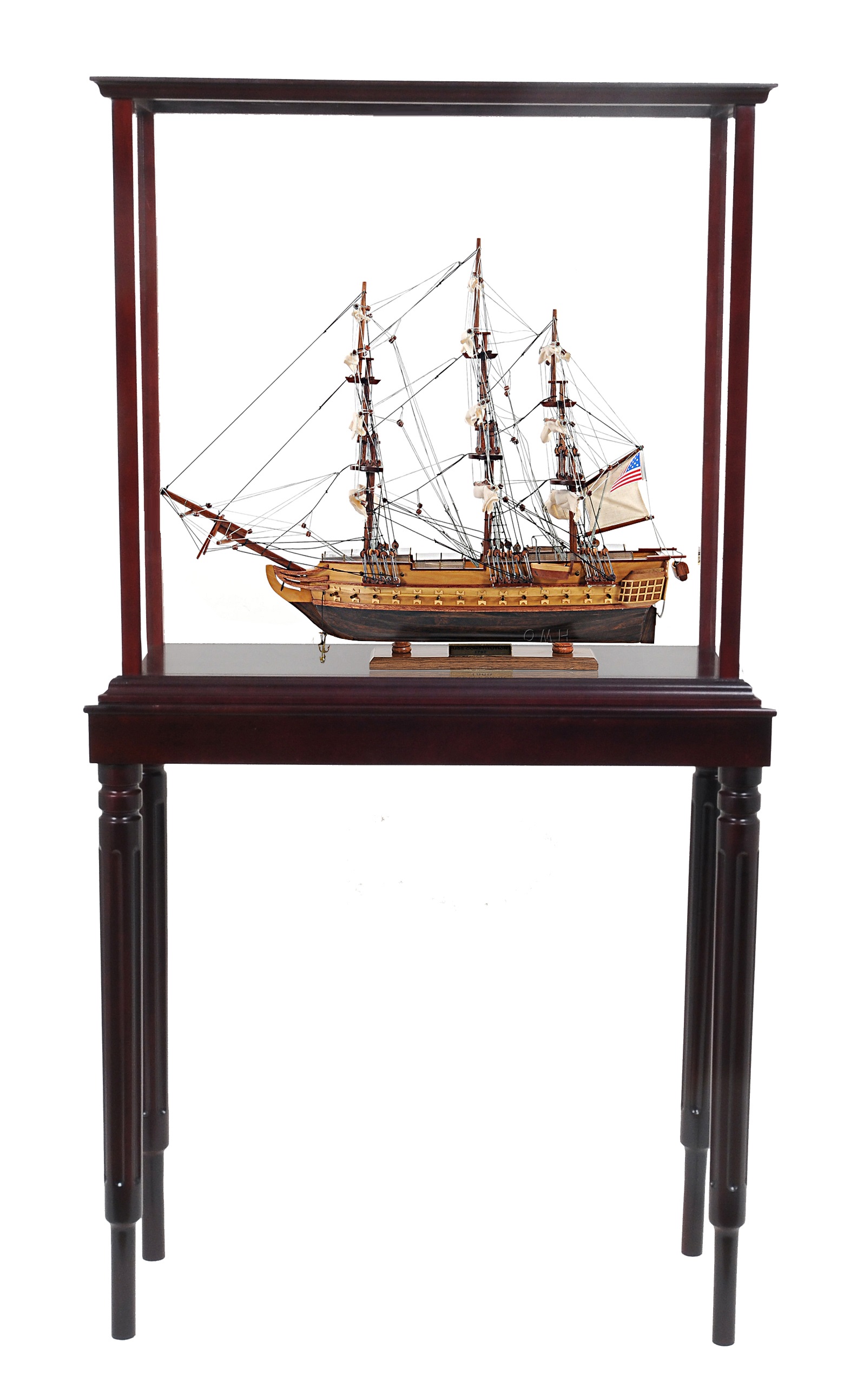 T089A USS Constitution Small with Display Case T089AL01.jpg