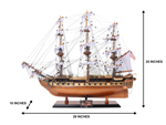 T097F2 Ultimate USS Constitution Combo: A Model Ship and Classic Hat 