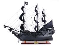 T295A Black Pearl Pirate Ship Large With Table Top Display Case 